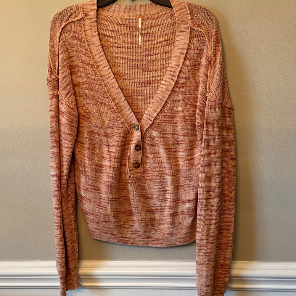 Free People Lightweight Marled Sweater (oversized)